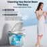 Bazyths Smart Toilet with Built-in Tank and Bidet, Auto Open/Close, Foot Sensor Flush, Heated Seat, Dryer, Elongated One-Piece Design, 12 in. Rough In, 110V-120V, ZY695A